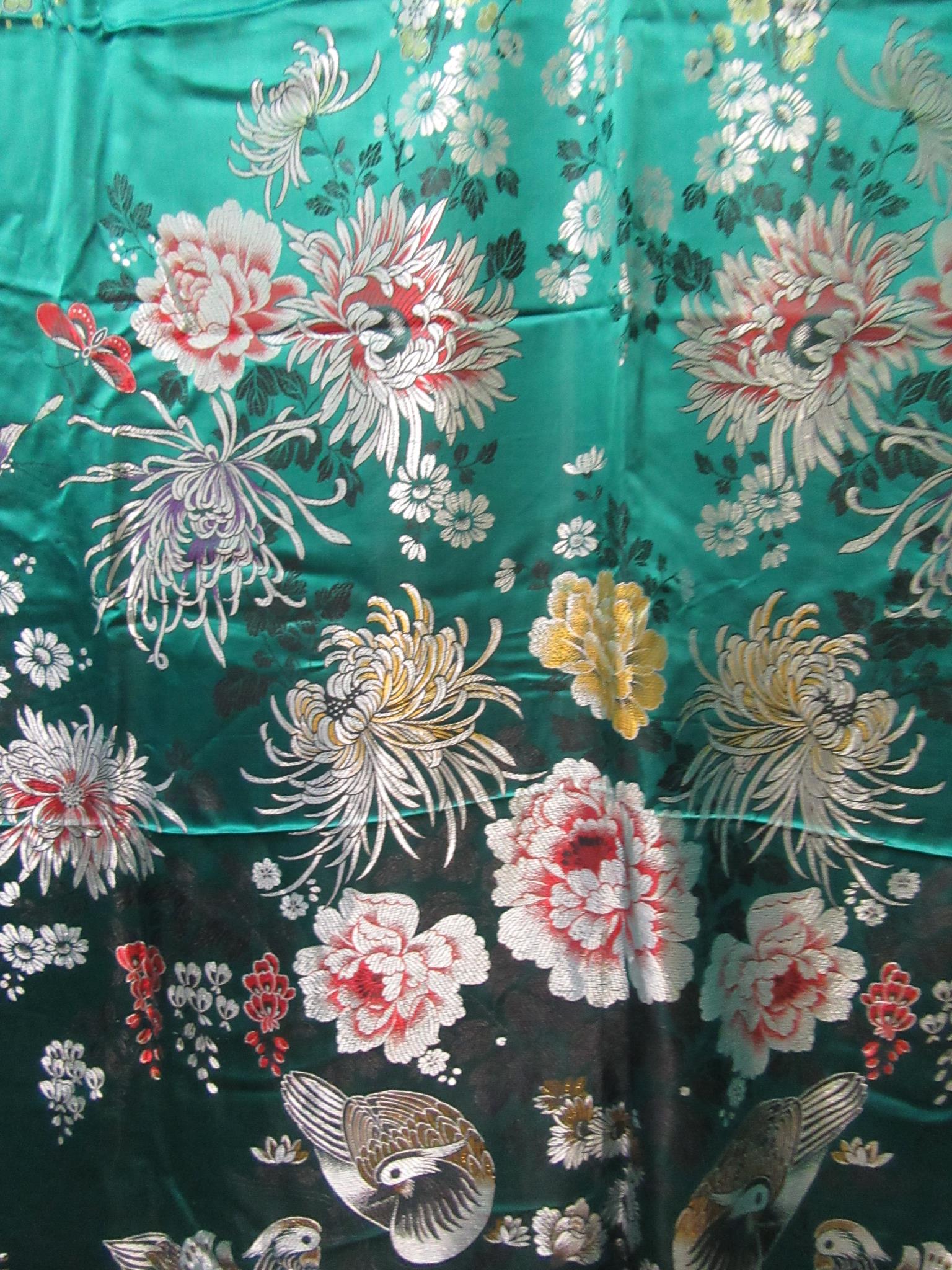 A large Japanese needlework on silk of M - Image 3 of 6