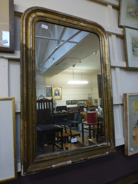 A 19th century gilt framed over mantle m