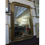 A 19th century gilt framed over mantle m