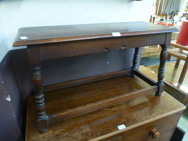 A mid 20th century oak stool