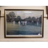 A framed and glazed limited edition cric