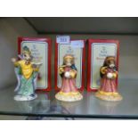 Three Royal Doulton Bunnykin figures wit