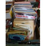 A tray of LPs and 45s by various artists