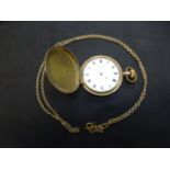 A gold plated gent's pocket watch togeth