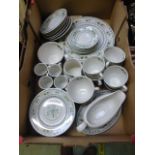 A tray of Royal Doulton part dinner set