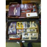Two trays of boxed diecast truck and car