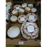 A tray of decorative tableware to includ