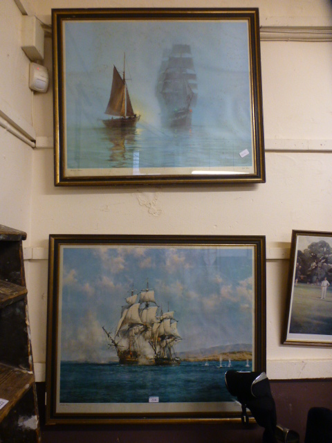 Two framed and glazed sailing prints 'Th