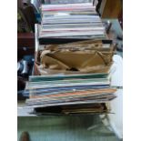 A large tray of LPs by various artists