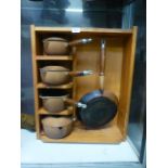 Four assorted Le Cruset saucepans with f