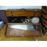 A carpenters chest with a selection of h