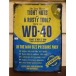 A WD40 advertising sign