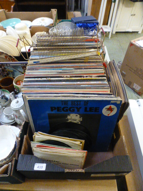 A large box of assorted LPs, 78s and 45s
