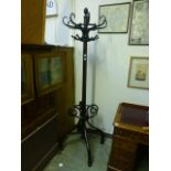 An early 20th century bentwood hat stand