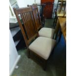 A set of six modern dining chairs with s