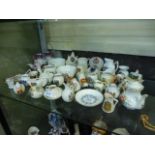 A selection of Crested ware