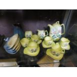 A Carlton ware tea set having a floral d