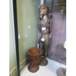 An African carved wooden figure together