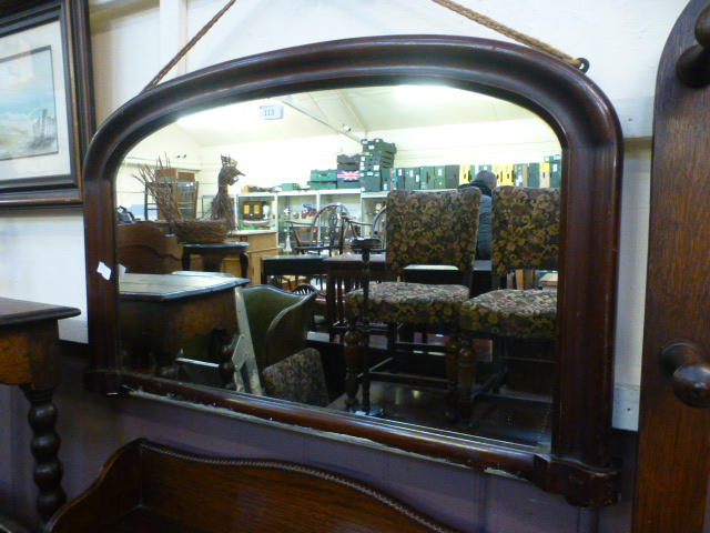 A Victorian mahogany framed over mantle