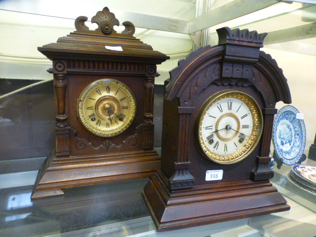 Two early 20th century walnut cased Amer