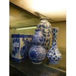 A selection of Chinese blue and white ce