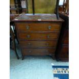 A Georgian style mahogany chest of four