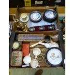 Two trays of assorted ceramic and other