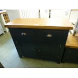 Hampshire Blue Painted Oak 2 Door Small