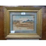 A framed and glazed Chinese cork work