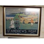 A framed and glazed advertising poster '