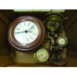 A collection of clocks to include a ship