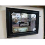 A small reproduction advertising mirror