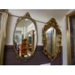 Two ornate gilt framed mirrors