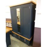 Hampshire Blue Painted Oak 3 Door 2 Draw