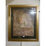 A framed and glazed Egyptian style print