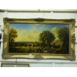 A 19th century gilt framed oil on canvas