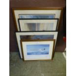 Four framed and glazed aircraft prints to include concord etc.