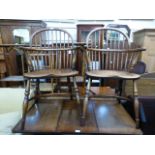 A pair of modern ash Windsor chairs,