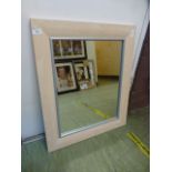 A modern sycamore framed mirror