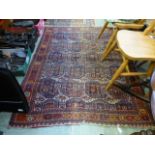 A handwoven Caucasian rug,