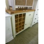 Hampshire Ivory Painted Oak Small Sideboard Wine Rack (33.