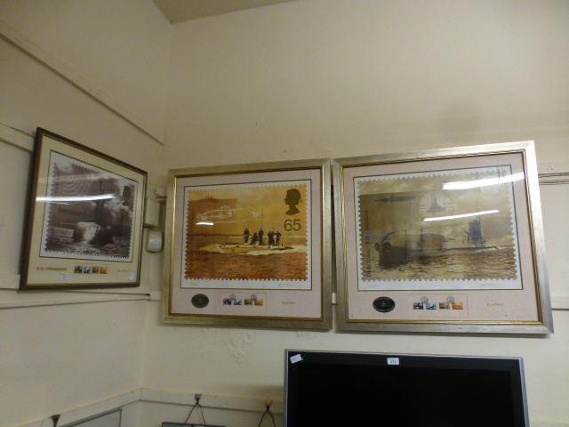 Three large framed and glazed limited edition Royal Mail posters