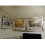 Three large framed and glazed limited edition Royal Mail posters