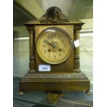 An early 20th century brass cased mantle clock by Drumond & Co,