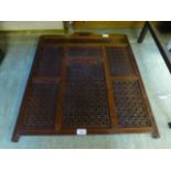 An eastern hardwood carved screen