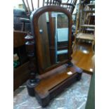 A Victorian mahogany toilet mirror,