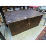 A 19th century pine tool chest