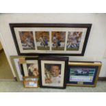 A large collection of framed and glazed prints celebrating the World Cup final in 2003,