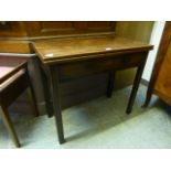 A late 18th century mahogany tea table,