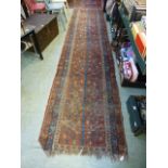 A handwoven Turkish runner,